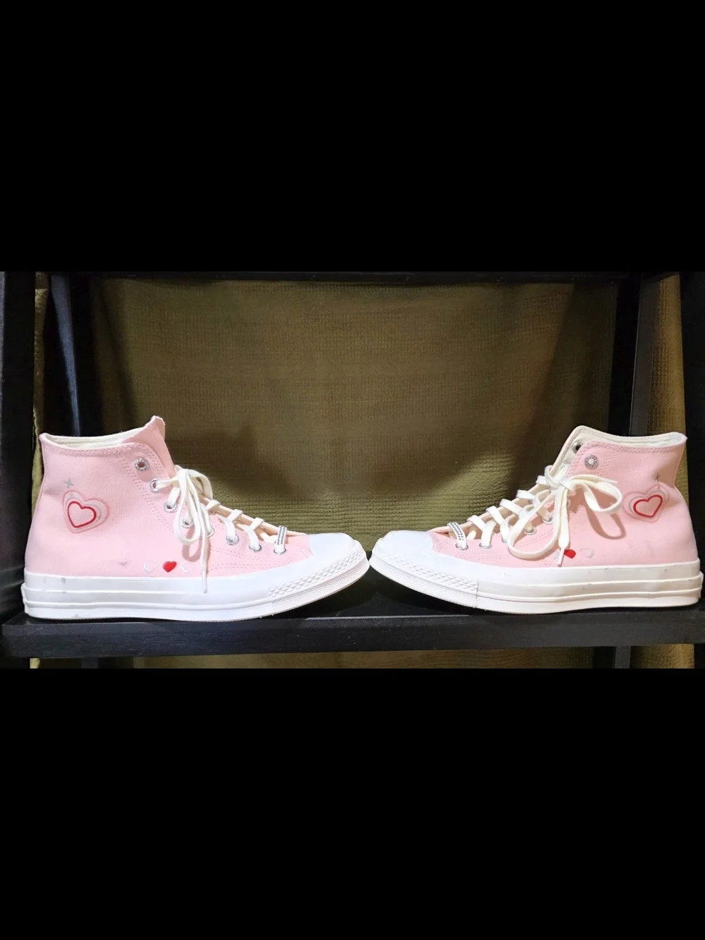 Converse Women's Pink High-Top Sneakers with White Accents